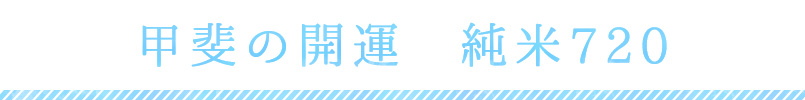 甲斐の開運　純米720