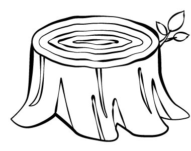 切り株のイラスト