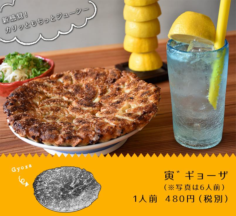 寅゛ギョーザ 1人前480円（税抜）