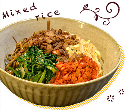 ビビンバ（ランチ） ・漬物・サラダ・スープ付き 700円（税抜）