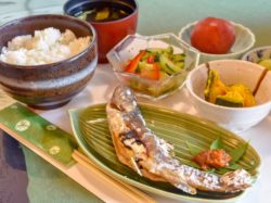 あぜ道 山梨市 和食 1