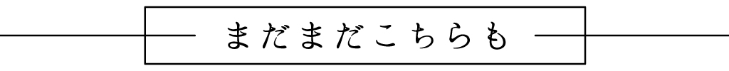 まだまだこちらも
