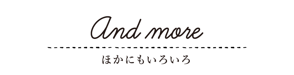 And more ほかにもいろいろ
