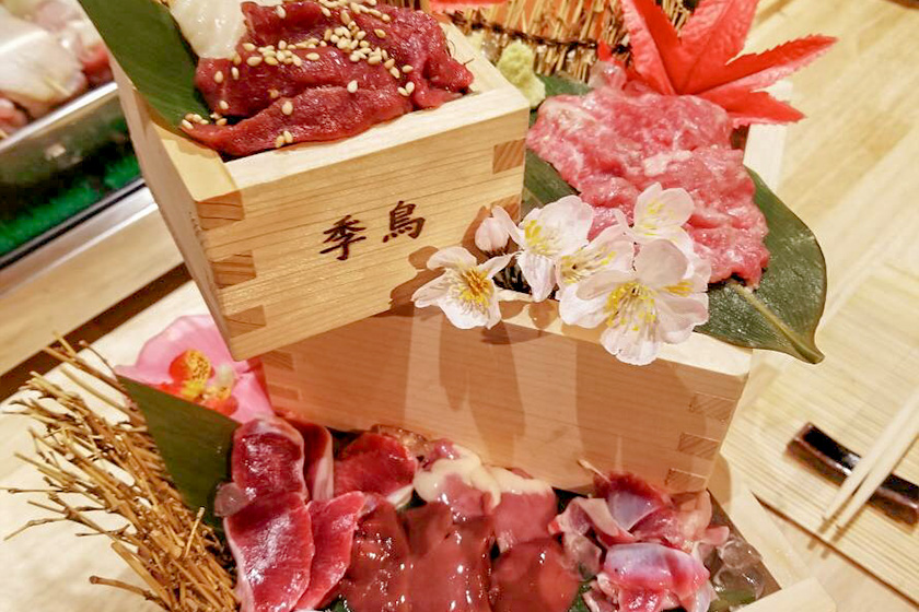季鳥の肉刺し