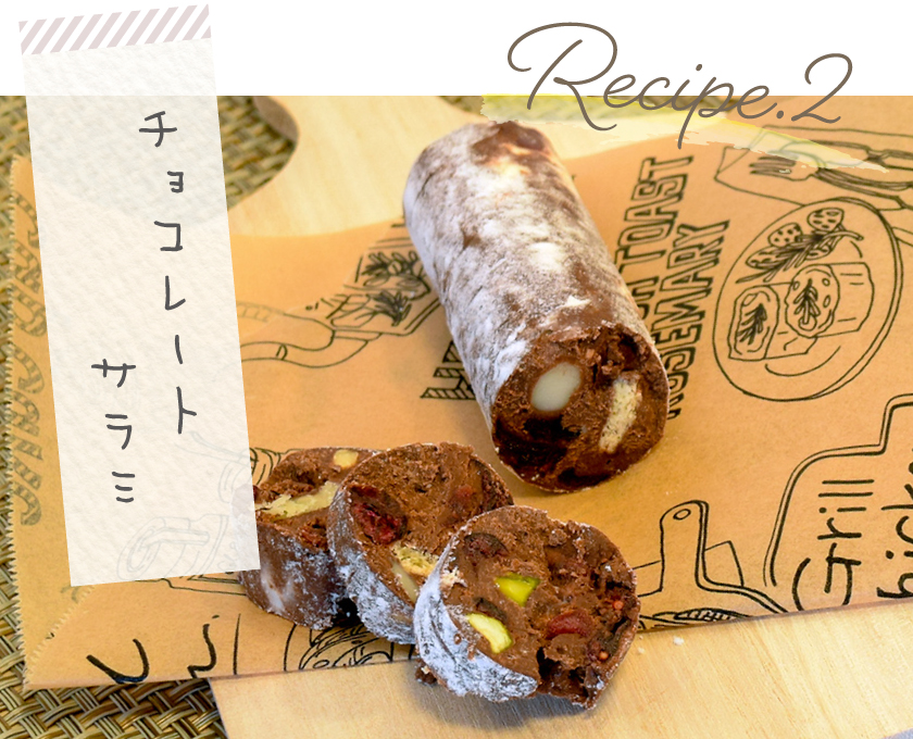 レシピ2 チョコレートサラミ