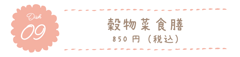 穀物菜食膳 850円(税込)