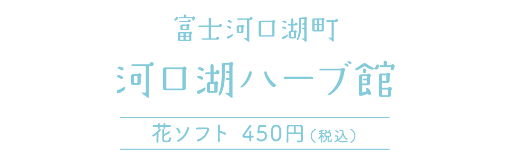 富士河口湖町 河口湖ハーブ館 花ソフト 450円
