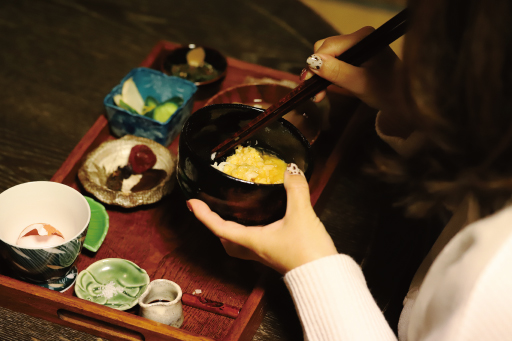 おととわ古民家カフェのたまごかけごはん