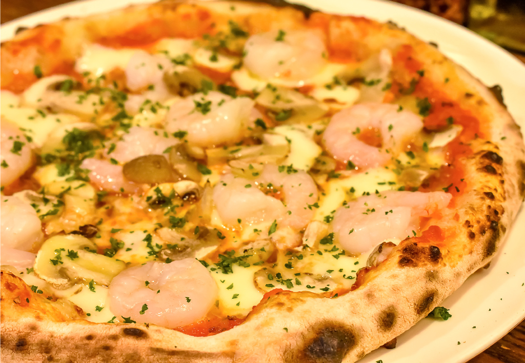 BRUSCHETTA 小エビとマッシュルームのトマトソース2