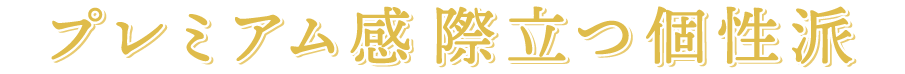 プレミアム感際立つ個性派