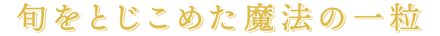 旬をとじこめた魔法の一粒