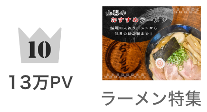 第10位 ラーメン特集 136,882PV