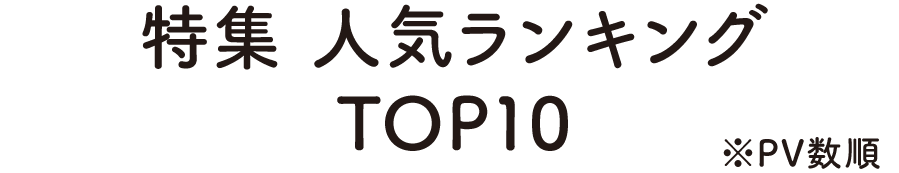 特集 人気ランキングTOP10