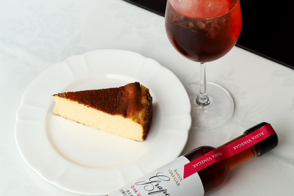 さくら茶屋 La Passion バスクチーズケーキ、さくらビネガーソーダ