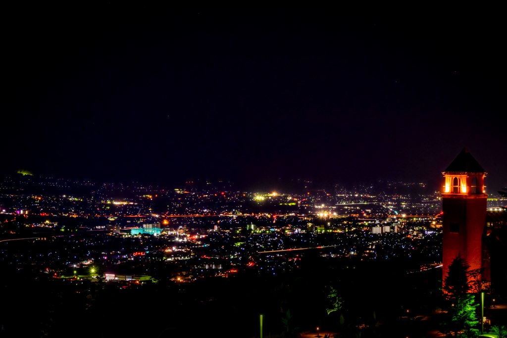 笛吹川フルーツ公園 恋人の聖地 夜景