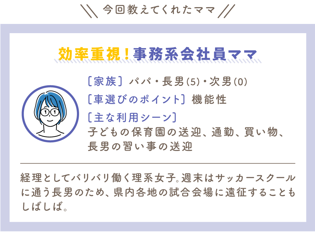 効率重視！事務系会社員ママプロフィール