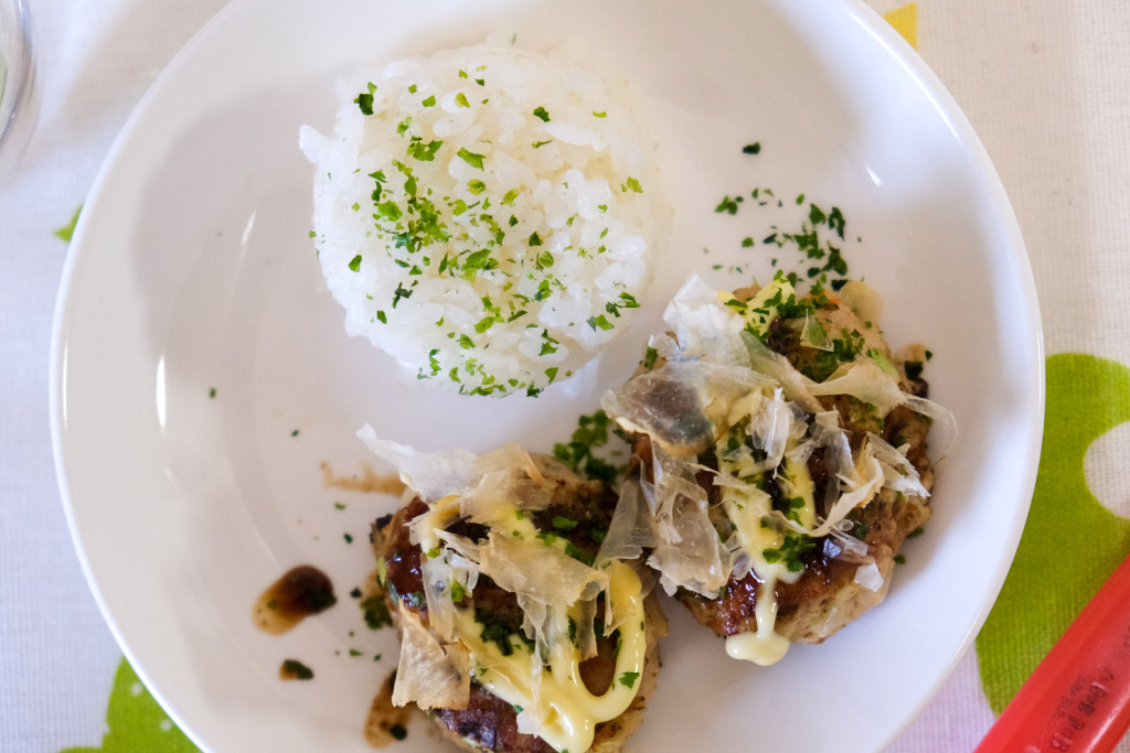 お好み焼きハンバーグ 完成