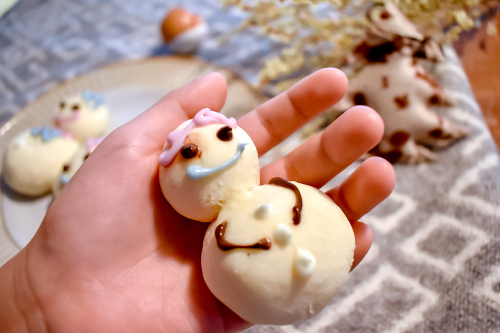 雪だるまパン 完成