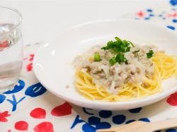 【給食レシピ vol.20】ごぼうのクリームパスタ／宮前保育園