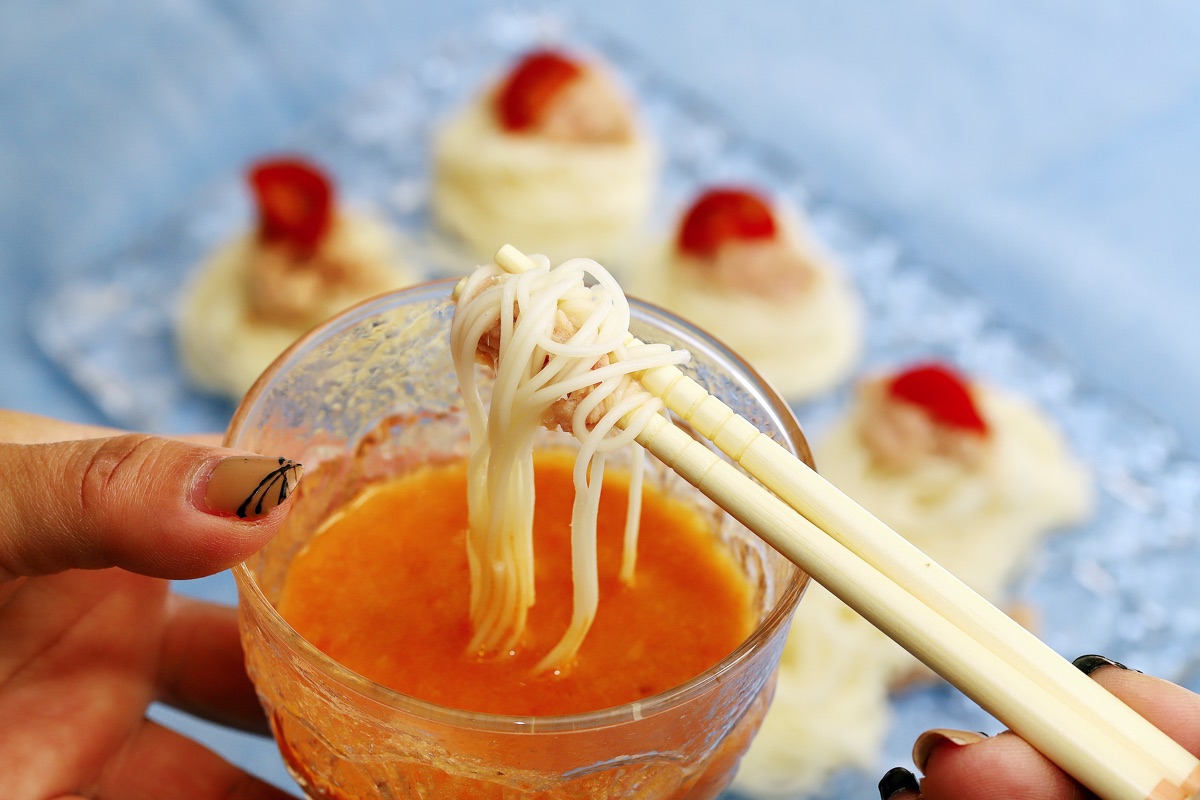 カニトマトクリームそうめん レシピ4