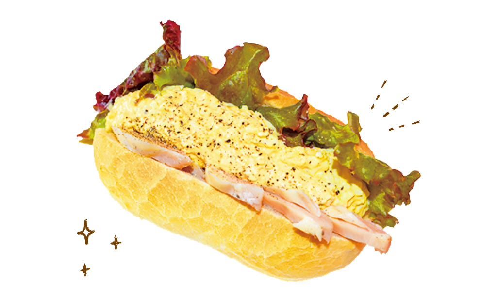 サラダチキン&タマゴサンド　キリヌキ