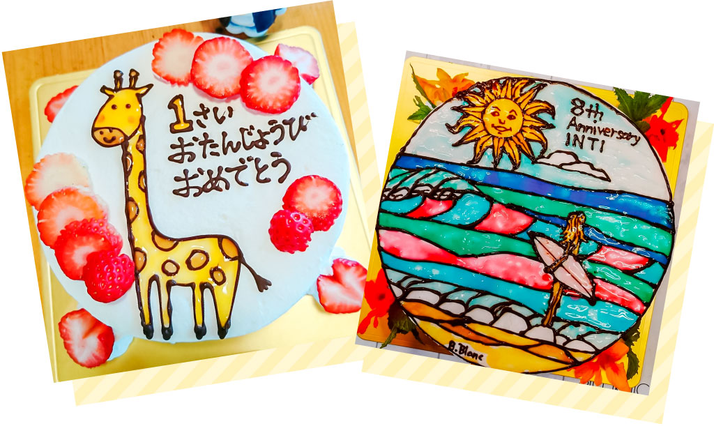 カフェ ブルーブラン キャラクターケーキ