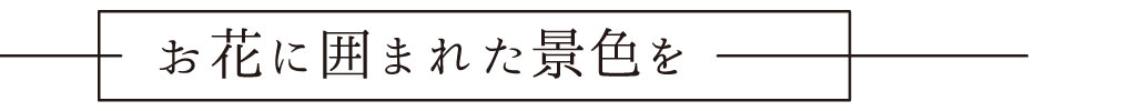 お花に囲まれた景色を