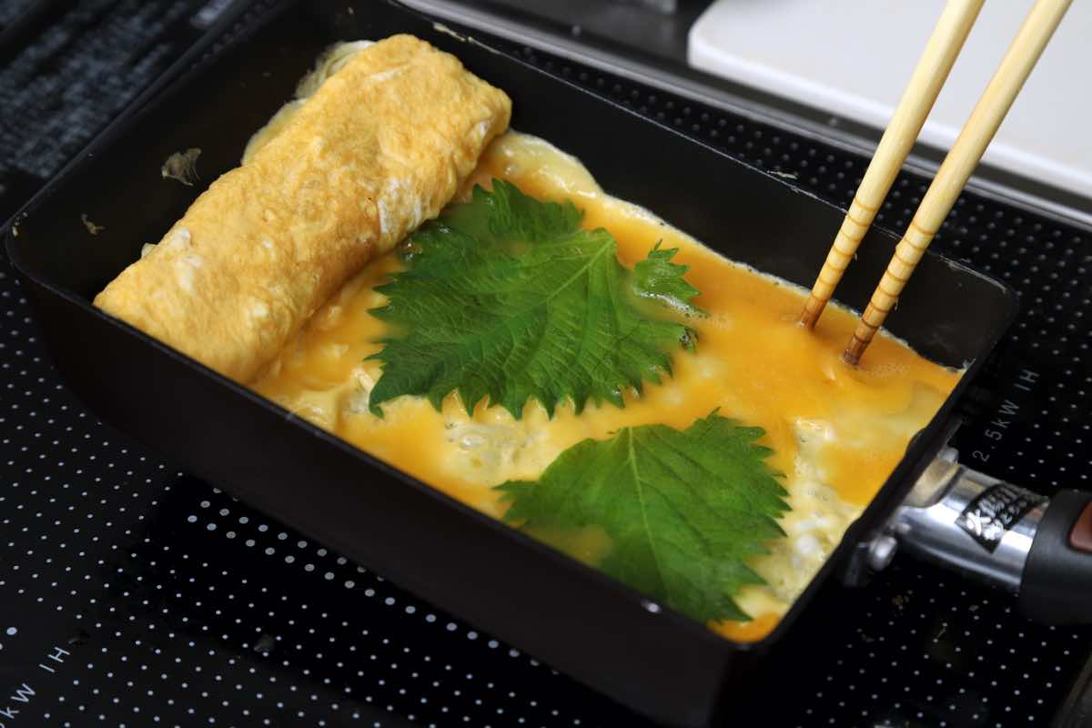 青しその和風玉子焼き 作り方2