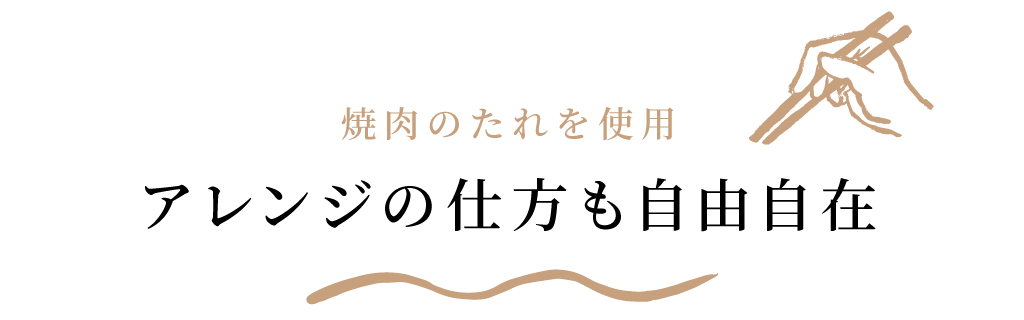 焼肉のたれを使用 アレンジの仕方も自由自在