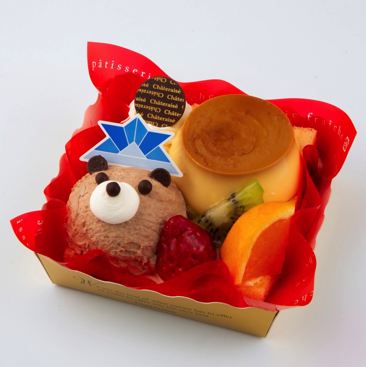 シャトレーゼこどもの日 かわいいくまちゃんのプリンアラモード
