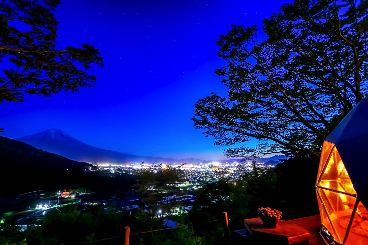 杓子山ゲートウェイキャンプ 夜景