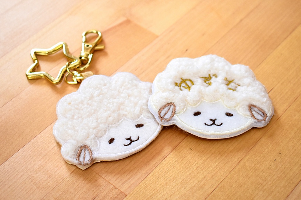 Lalasofuwa（ララソフワ） ふわもこ ひつじのチャームキーホルダー