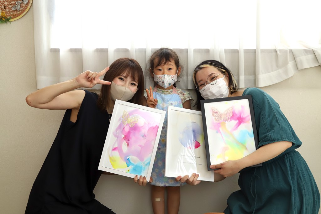 アルコールインクアート　工程3 完成