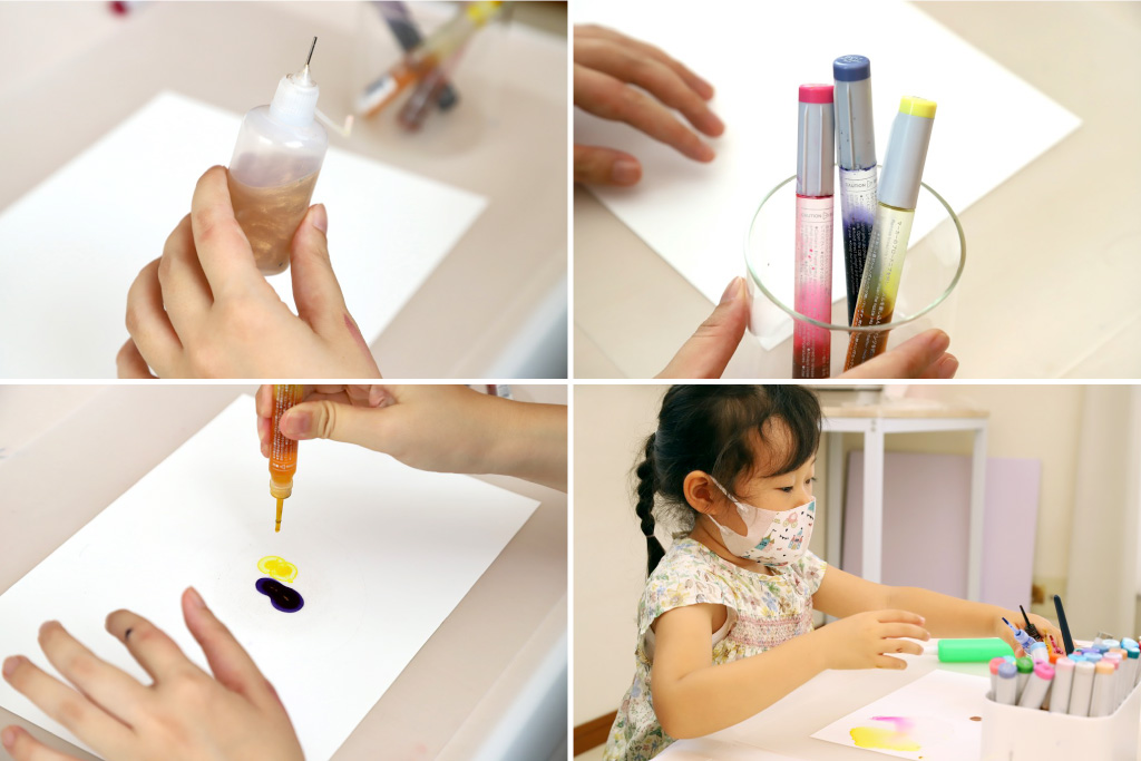 アルコールインクアート　工程2 体験スタート