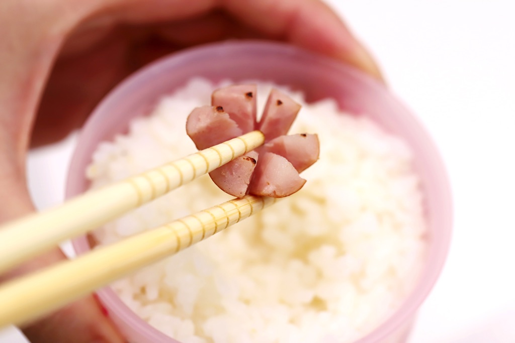 ご飯に花咲くウインナーの作り方2