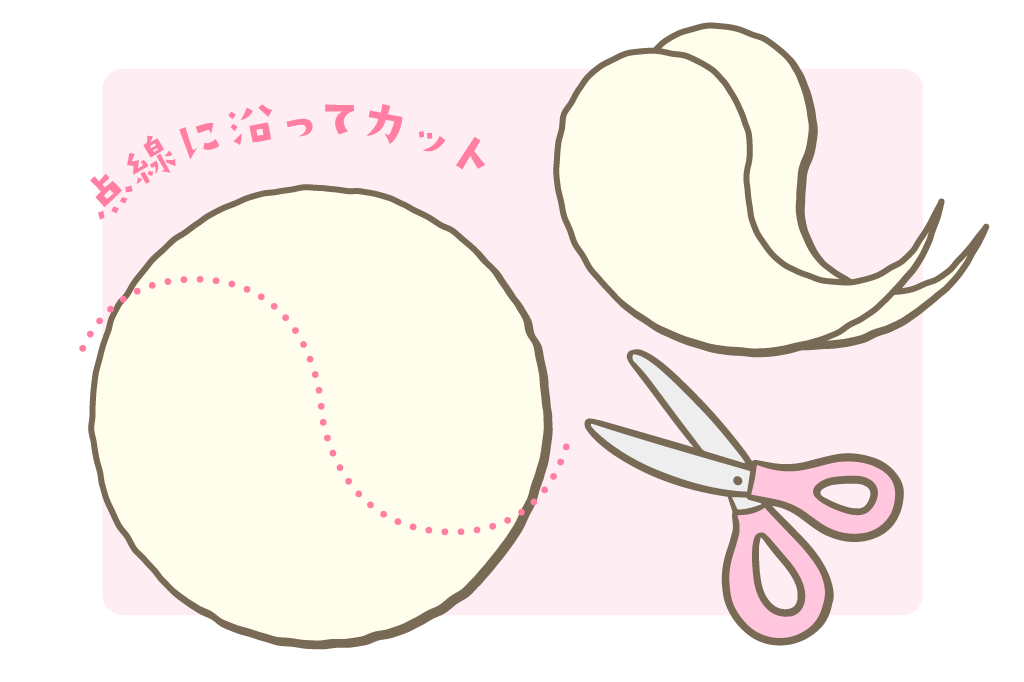 餃子の皮をカット