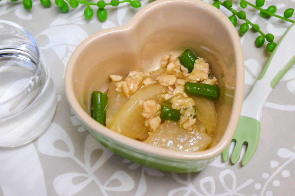保育施設たけのこの人気給食レシピー「大根のそぼろ煮」vol.33