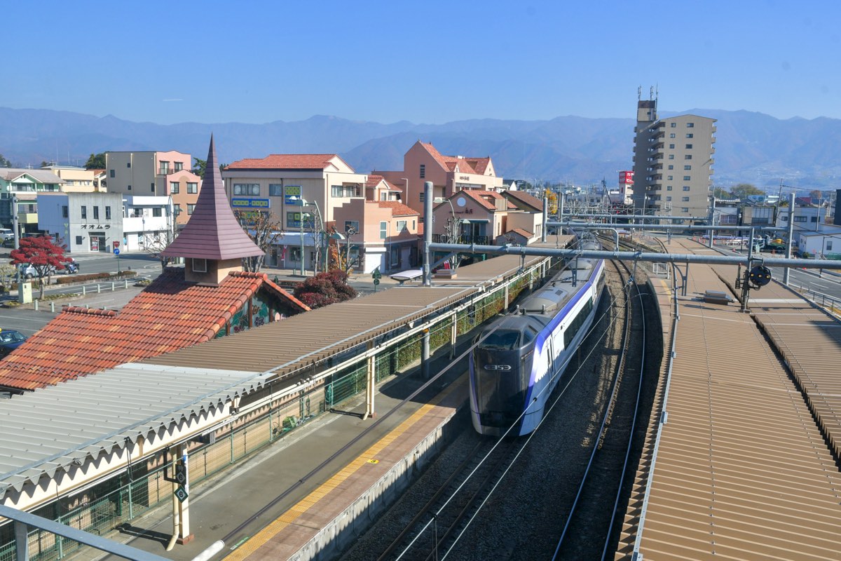 山梨市駅 電車ビュースポット