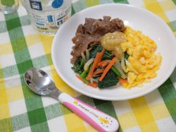 甲府大里幼稚園の人気給食レシピー「ビビンバ」Vol.35