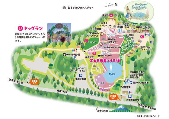富士芝桜まつり　マップ