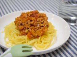 竜王西保育園の人気給食レシピー「スパゲティーミートソース」Vol.37