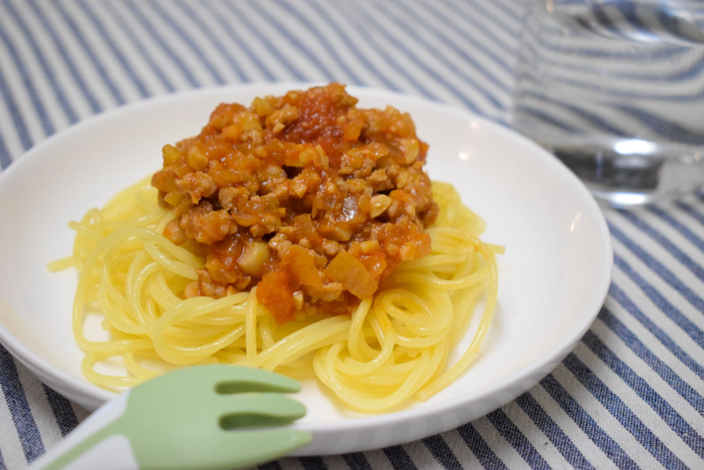 竜王西保育園の人気給食レシピー「スパゲティーミートソース」Vol.37
