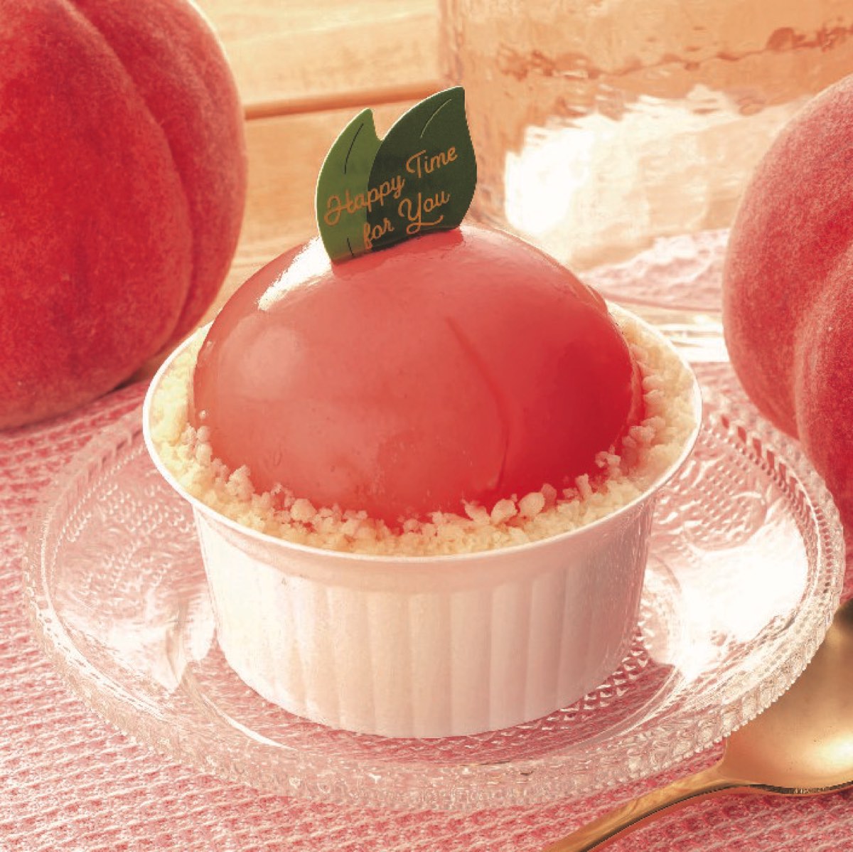まんまる白桃ケーキ